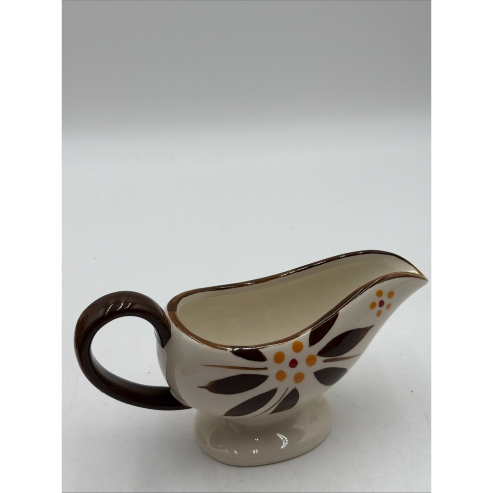 Retired Pattern Gravy Boat Temptations by Tara Old World Brown Vivid 9 oz